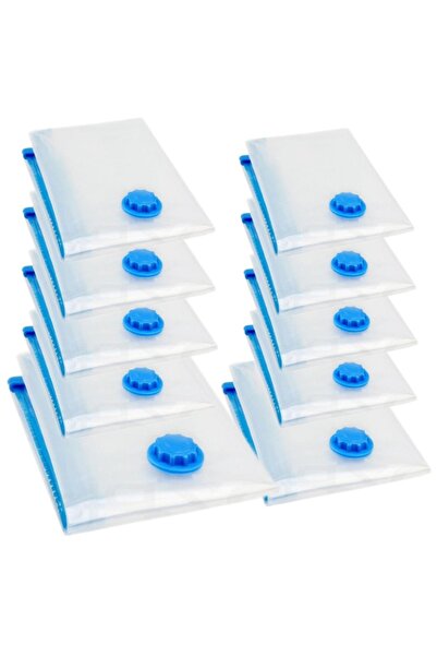 zola Σετ 10 σακουλών κενού αέρος για ρούχα, διαφορετικά μεγέθη 40 x 60 cm, 50 x 60 cm, 60 x 80 cm, 80 x 100 cm