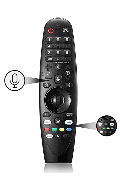 Generic جهاز تحكم عن بعد عالمي للتلفزيون الذكي مع ميزة الأوامر الصوتية والمؤشر