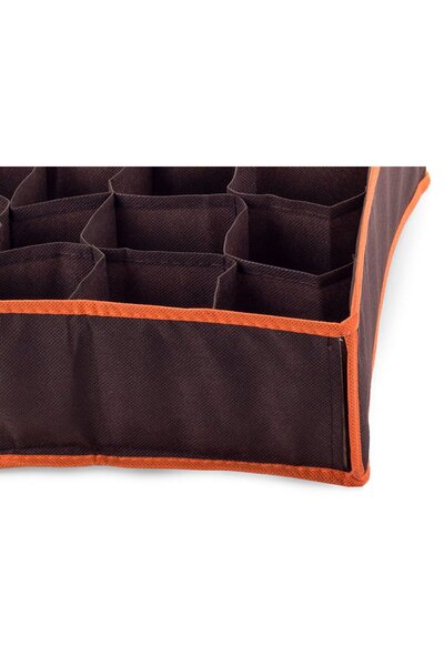zola Drawer organizer, for socks and underwear, with 24 compartments, 34X30X10 cm, orange