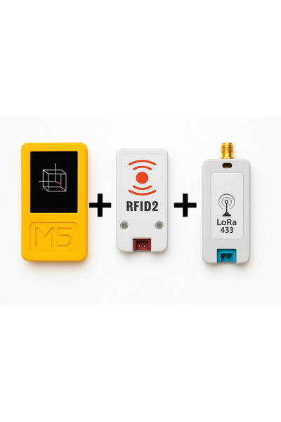 M5Stack StickC PLUS2 + RFID 2 Modül + LoRa 433 Modül