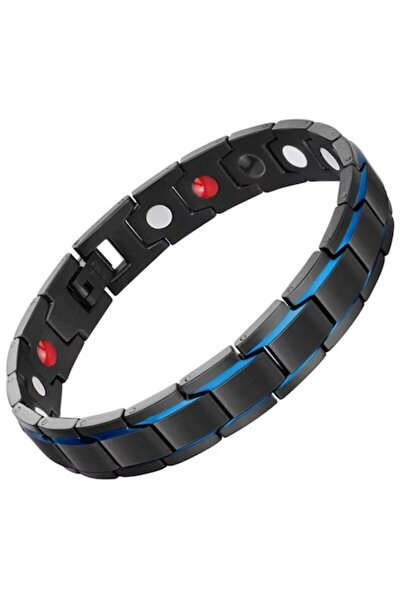 OneBuy Brățară magnetică M11 cu germaniu, infraroșu și ioni negativi — oțel i...