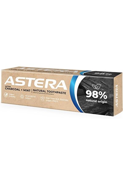 ASTERA Active Charcoal and Mint Natural Toothpaste 75 ml