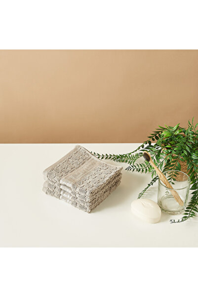 Giacomo Desing Gia Como 4-Piece Cotton Quick-Dry Face Towel Set - 30x30 cms