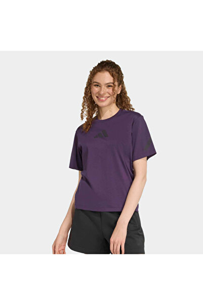 adidas Z.N.E. Kadın Mor Tişört (JW7754)
