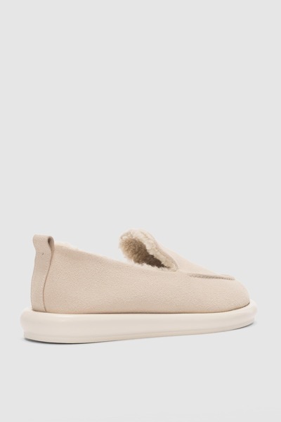 selin shoes Lunor Women's Shoes - Plush Inside, Suede Outside - Ecru Suede