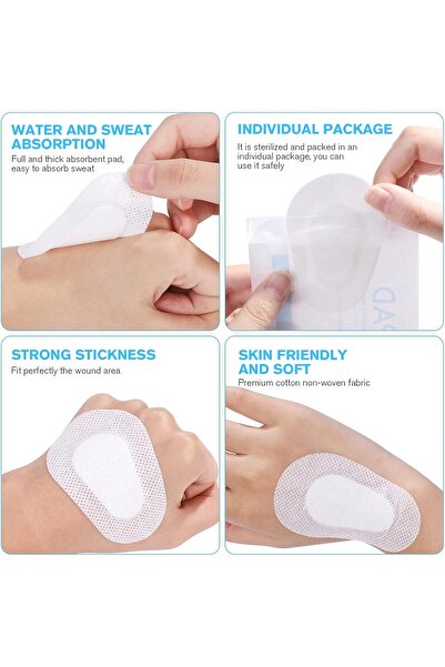 MAKINGTEC 20PCS Disposable Sterile Non-Woven Eye Pads Adhesive Eye Patches