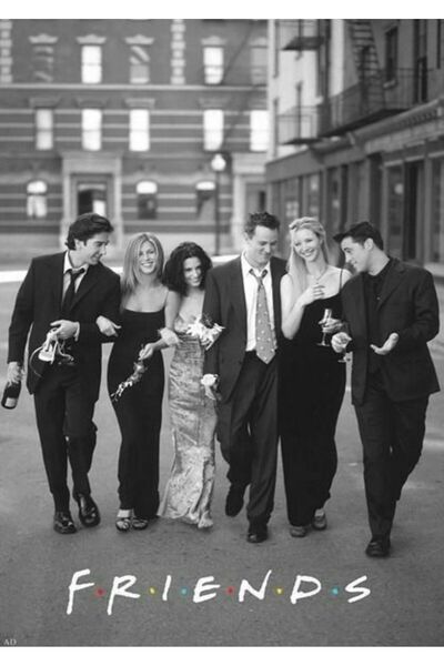 BONANZA Friends BW Ahşap Poster