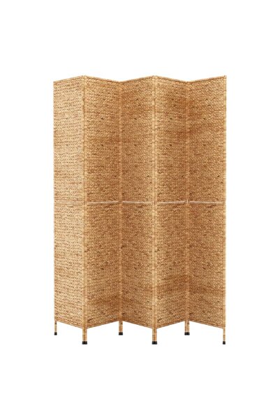 vidaxl Room Divider 5-Panel 205x180 cm Water Hyacinth