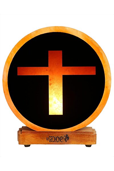 Geohoney Himalayan Salt Lamp - Holy Cross Sign GH-CSL-049