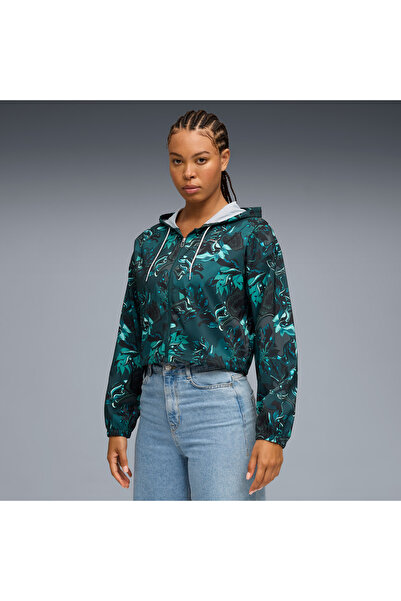 Puma Green Terrains Woven Women's Green Training Tracksuit Top