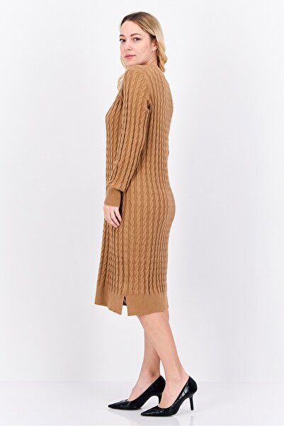 Gant Women Twisted Cable Sweater Dress, Brown
