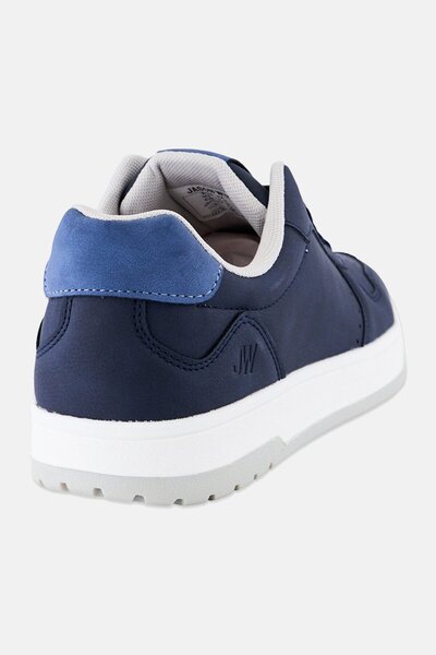 JASON WU Men Brand Logo Lace Up Casual Shoes, Navy blue