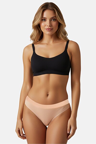 Calvin Klein Women Plain Pull On Thong, Dark Beige