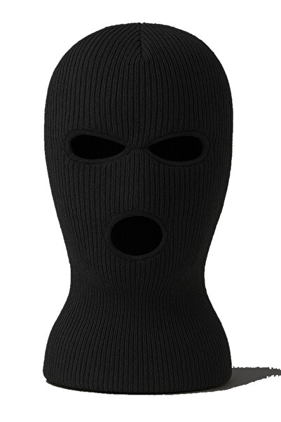 Belifanti Collection Knitted Knitwear Unisex Balaclava Set of 3 Khaki Black Anthracite