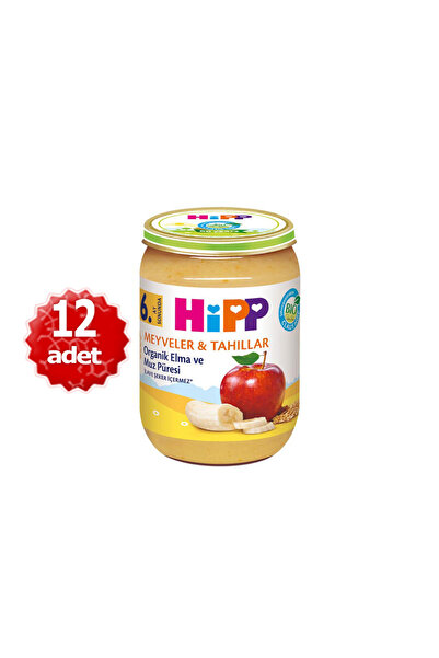 Hipp x12 Adet Organik Elma ve Muz Püresi