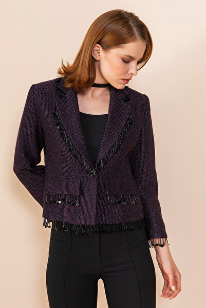 SERPİL Kadın Püskül Detaylı Kısa Blazer Ceket