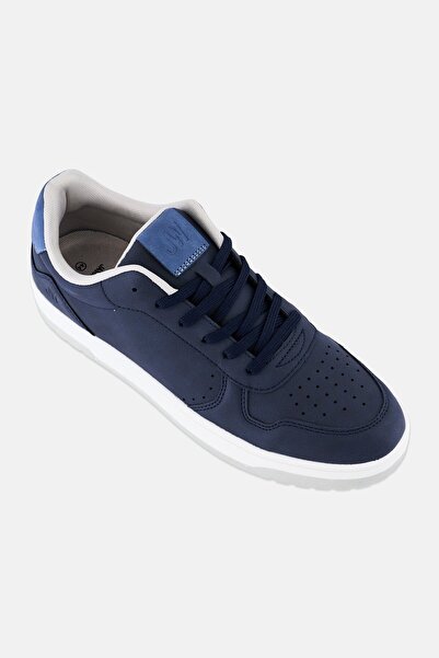 JASON WU Men Brand Logo Lace Up Casual Shoes, Navy blue