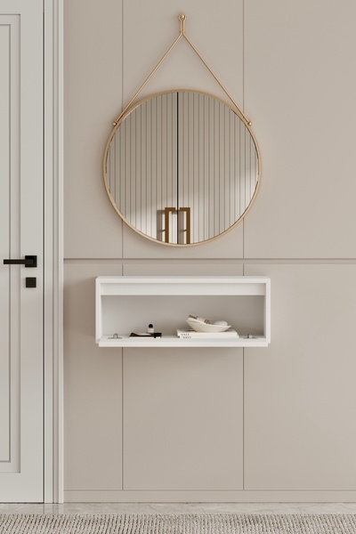 moldesan Noir Beyaz MDF Duvara Monte Dresuar 70 cm