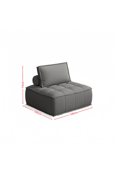 Venpara 100*100*75cm Modern Elastic Furniture Sofa with Comfort Cushions - Durable Minimalist Design