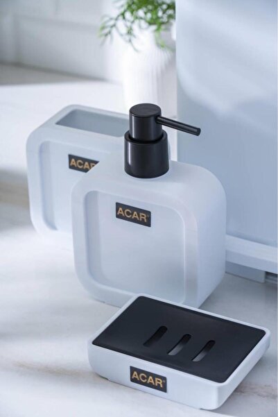 ACAR Astoria White Square 5 Piece Bathroom Set