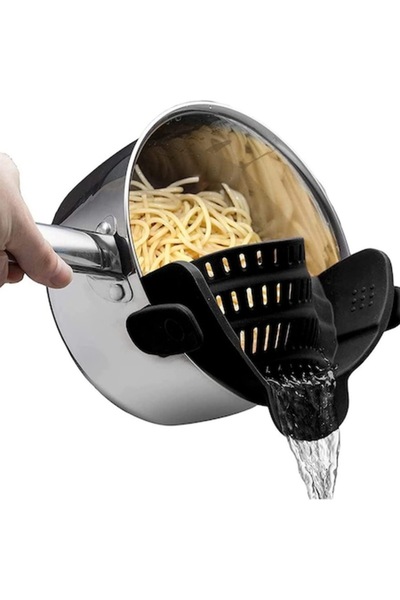 FONIX Comando Home Silicone Food Strainer Filter, Universal 23x13x7 cm, Black