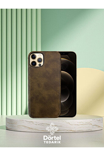 DEERDERİ حافظة حماية من الجلد الطبيعي لهاتف آيفون 13 برو ماكس من جونو