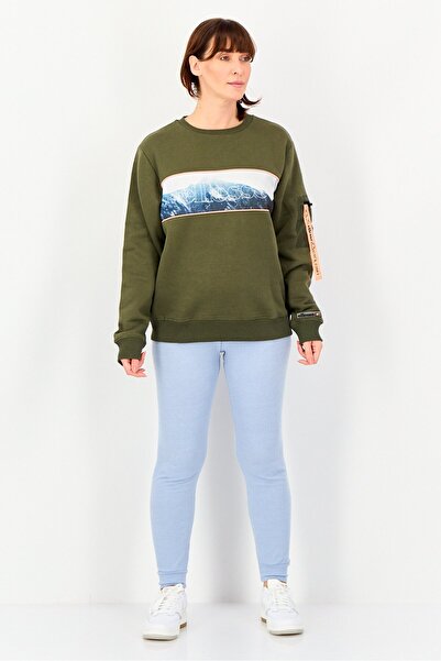 Ellesse Women Sportswear Fit Long Sleeve Outdoor Sweatshirt, Olive