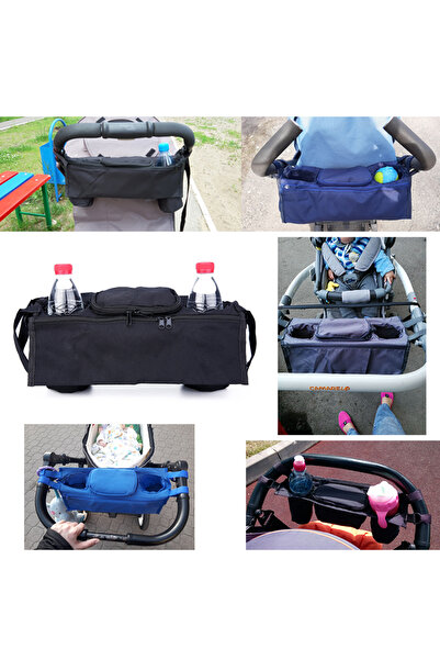 zola Universal trolley organizer, with 4 pockets, navy blue, 36x12x13 cm