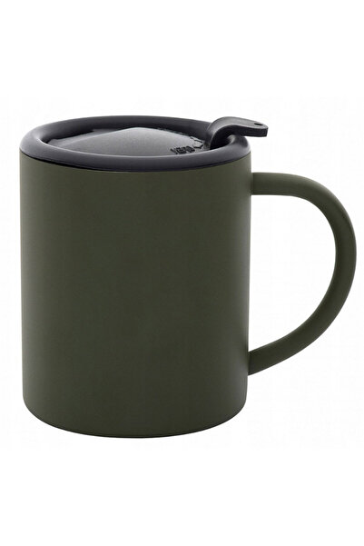 UBX Термо чаша, с капак, 250 мл, неръждаема стомана, 92x75 мм, маслинено зелено