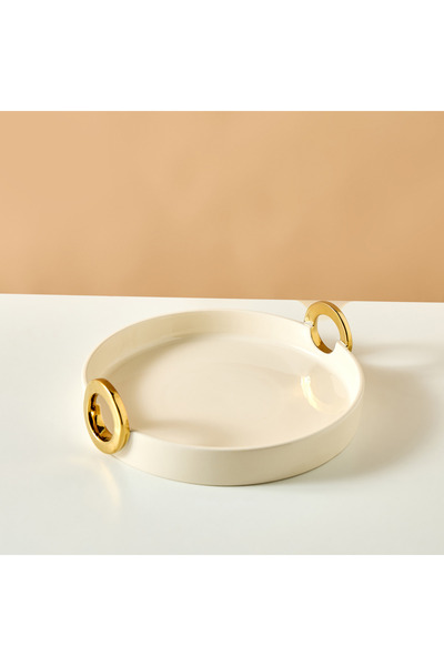 Lifestyle Evoque Decorative Serving Tray with Handles - 31 cms