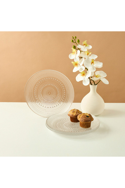 Lifestyle Clear 4-Piece Pearl Plate Set - 27 cms