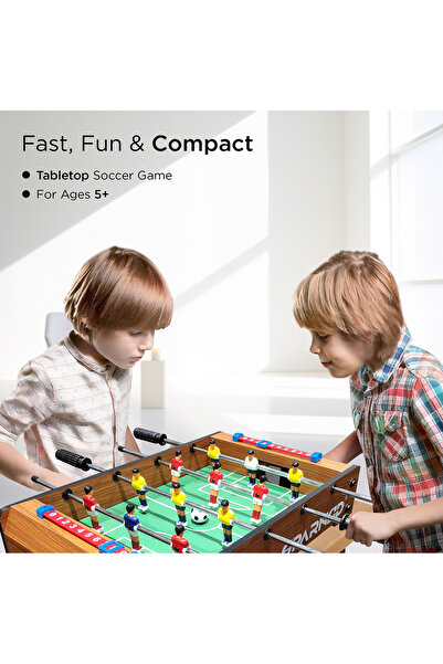 Sparnod Fitness SFT-10 2FT Mini Foosball Table – Tabletop Soccer Game with 12 Players & 2 Foosballs