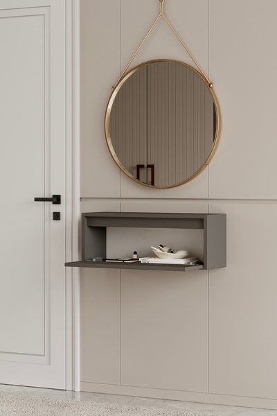 moldesan Noir Gri MDF Duvara Monte Dresuar 50 cm