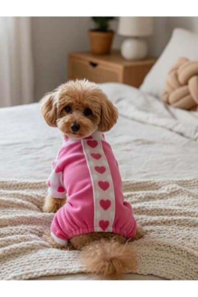 Kemique Pinky Hearts Polar Dog Jumpsuit Pajamas