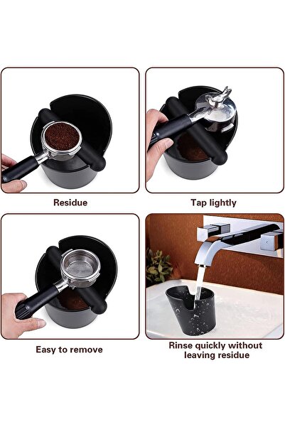 Generic Espresso Coffee Tamper Mat, Knock Box, Pieces Silicone Tamper Mat with Removable Knock Bar Non-Slip