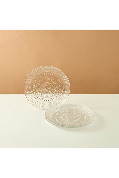 Lifestyle Clear 4-Piece Pearl Plate Set - 27 cms