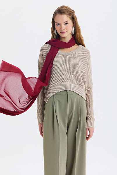 Clandestino شال من الخيزران الناعم باللون الأزرق العنابي