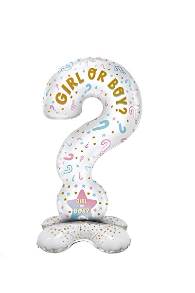 Öztürkpartievi بالون فويل على شكل علامة استفهام للجنسين لحفلات الأولاد والبنا...