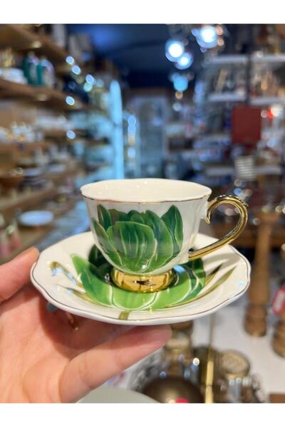ACAR TIFFANY YEŞİL TEK KİŞİLİK TÜRK KAHVESİ FİNCANI
