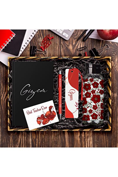 EJOYA Öğretmenlere Özel Tasarım Defter & Kalem & Matara & Akrilik Kitap Ayrac...