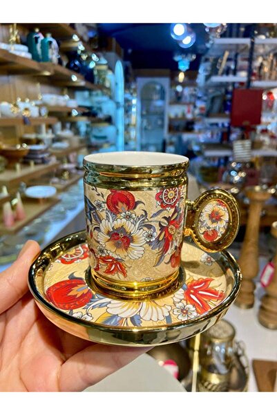 ACAR OSKAR KREM TEK KİŞİLİK TÜRK KAHVESİ FİNCANI