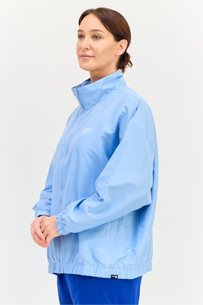 New Balance Women Relaxed Fit Long Sleeve Training Jacket, Light Blue