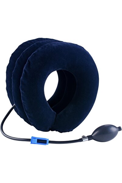 Generic Cervical Neck Traction Device Inflatable Neck Stretcher (Blue) - RUNZI