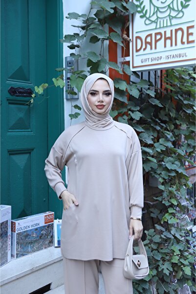 NİSUM MODA Σετ Modal με φερμουάρ και τσέπες στα πλαϊνά