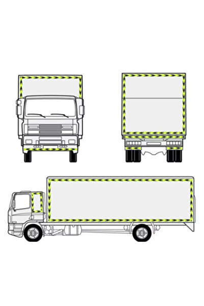Alex GREEN reflective tape with BLACK arrow honeycomb type roll 25m x 5 cm