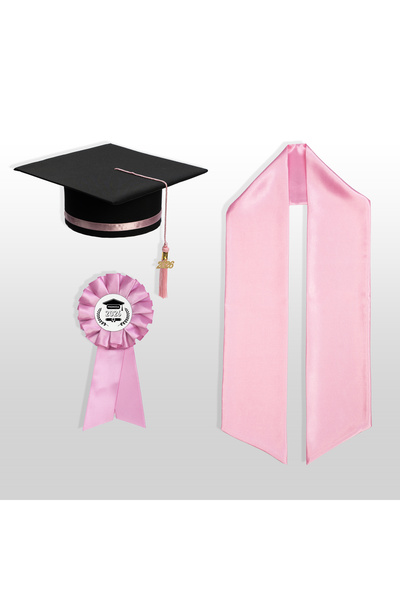 Toca Absolvire Graduation Set – Cap, Scarf and Bow, Non-Personalized, Celebration, End of Year, High School, College