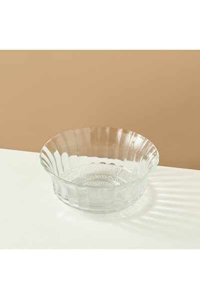 Lifestyle Textured 5-Piece Glass Serving Bowl Set - 23 cms