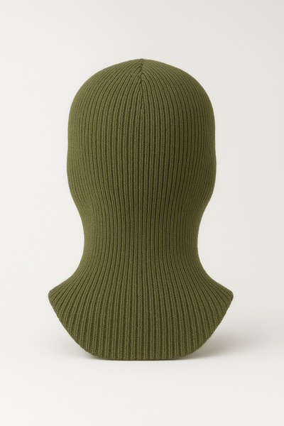 Belifanti Collection Knitted Knitwear Unisex Khaki Balaclava