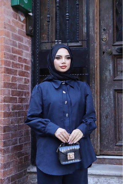 NİSUM MODA Σετ από καστόρι με κουμπιά