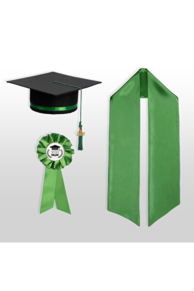 Toca Absolvire Graduation Set – Cap, Scarf and Bow, Non-Personalized, Celebration, End of Year, High School, College